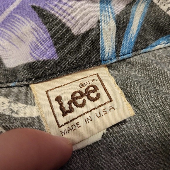 VTG Lee Mens Size L Large Hawaii Aloha Hawaiian Button Up T Shirt USA Made - Picture 3 of 7